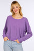 Natalie Round Neck Front Seam Sweater Bellflower