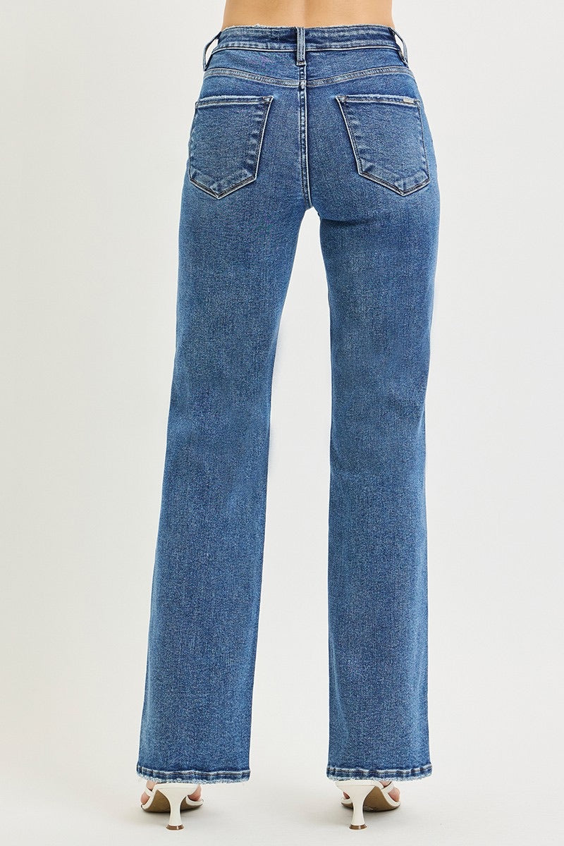 TC High Rise Straight Jeans-Stretchy
