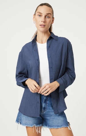 Tina Long Sleeve Shirt front styled closeup