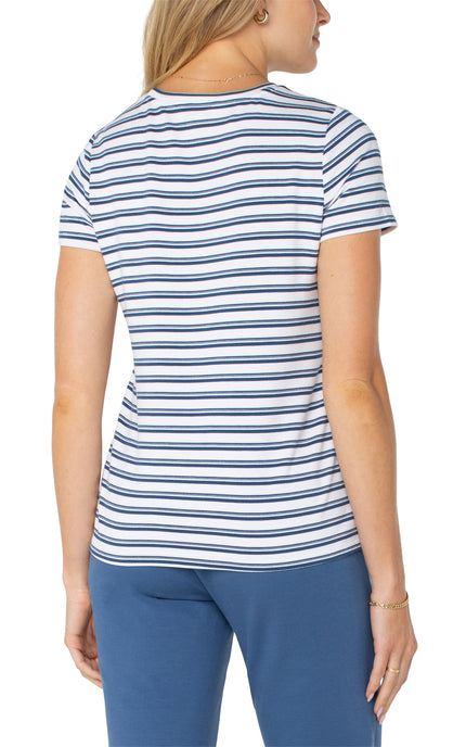 Short Sleeve Crew Neck Classic Knit Tee