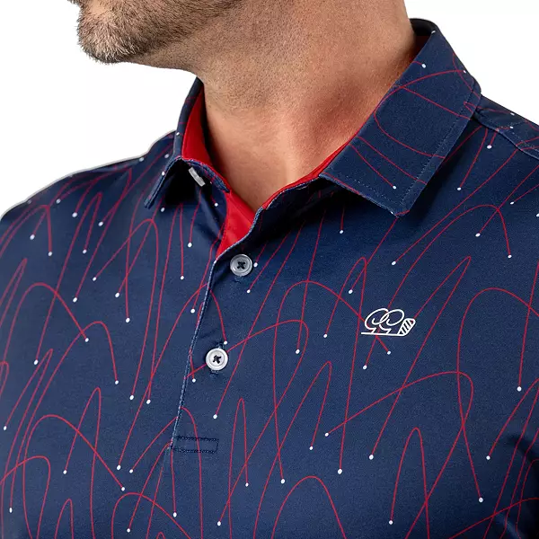 Tracer  Polo collar/logo close up