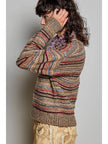 Suzy Striped Brushed Knit Sweater One Size