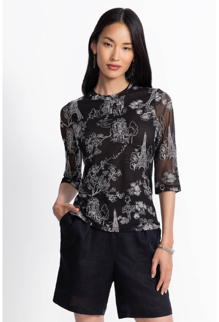 Johnny Was KAIA MESH TEE front