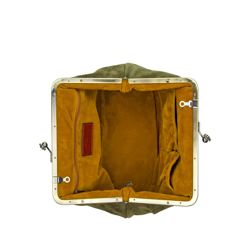 Sofia Frame Crossbody - Suede Leather Olive