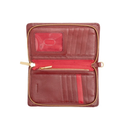 bryant wallet cherrywood pebble/brushed gold NA inside