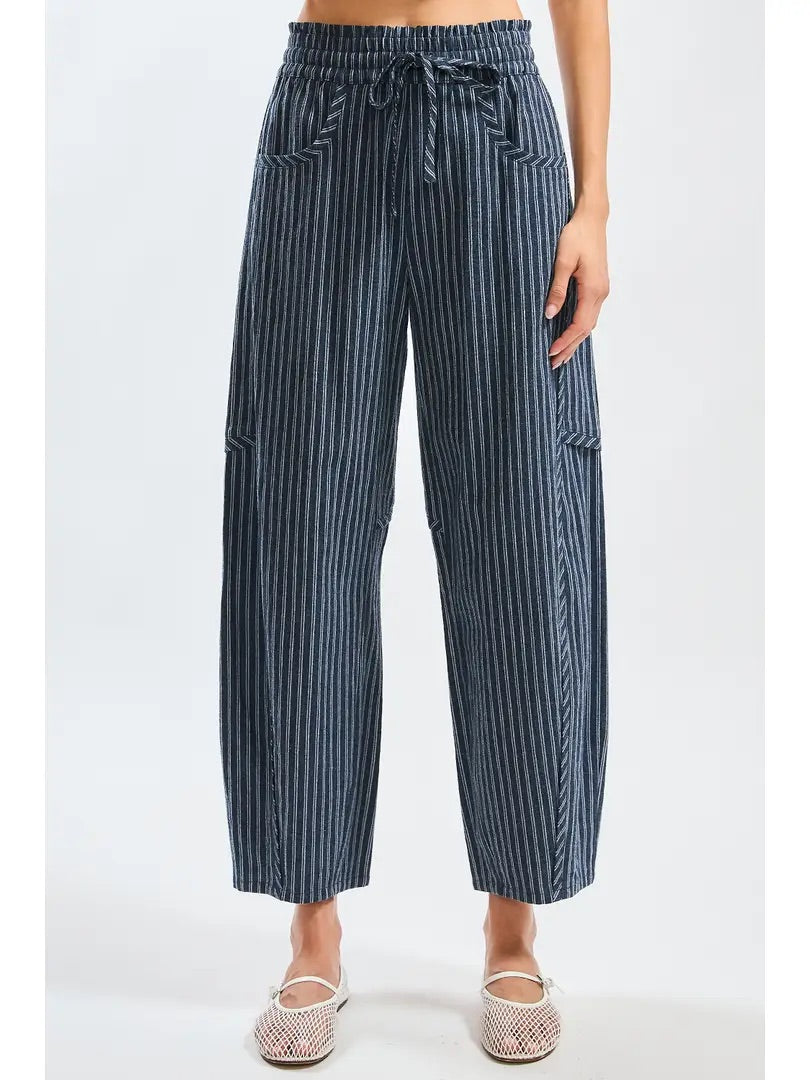 Pinstripe Drawstring Pant