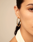 18K gold-plated open hoop earrings fit