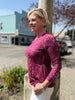 Sarah Round Neck Long-Sleeve W Darts fuschia side