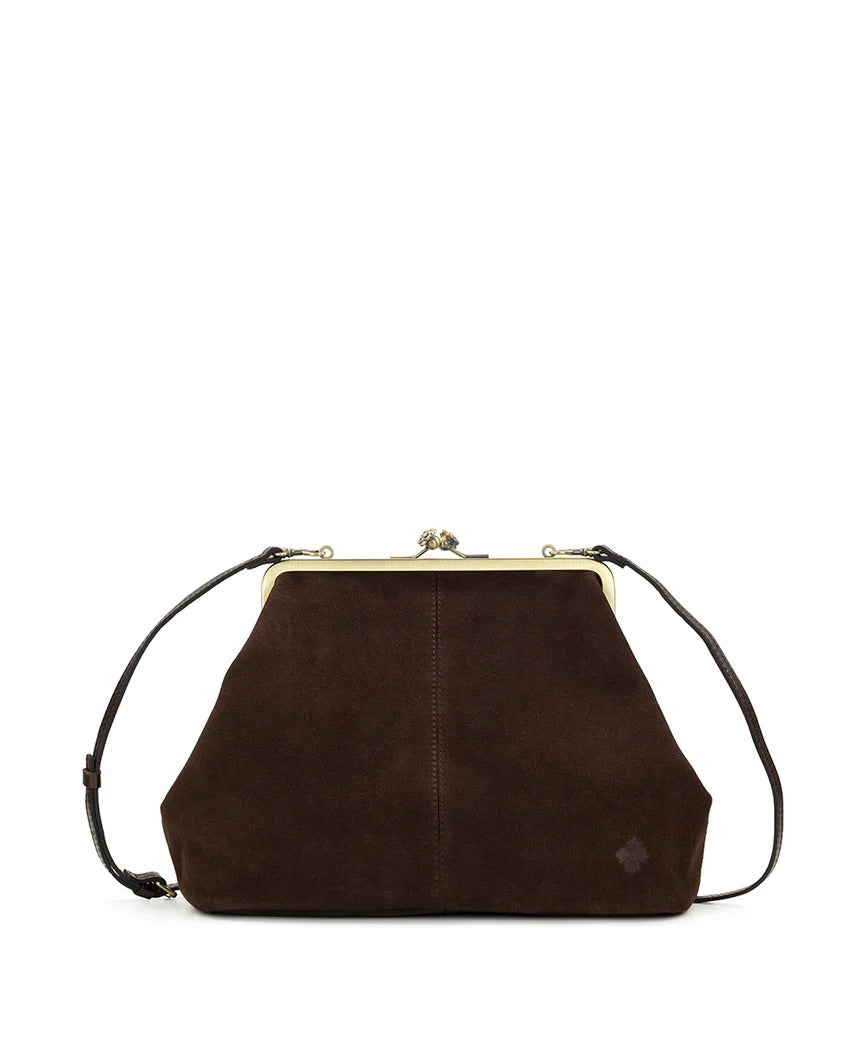 Vivienne Frame Crossbody - Suede Leather Chocolate