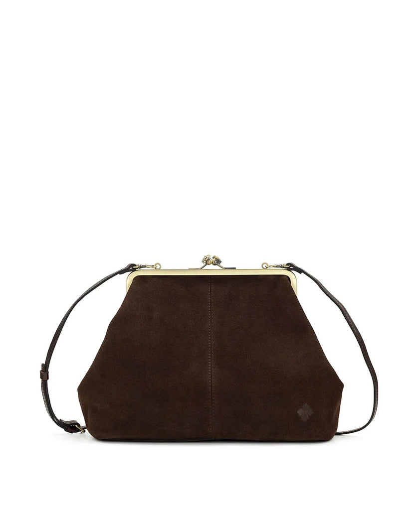 Vivienne Frame Crossbody - Suede Leather Chocolate