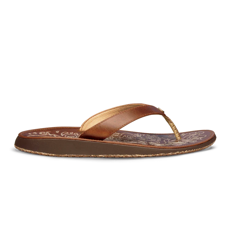 PANIOLO Womens Leather Flip Flops side