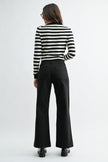 TWILL WIDE LEG TROUSER PANT