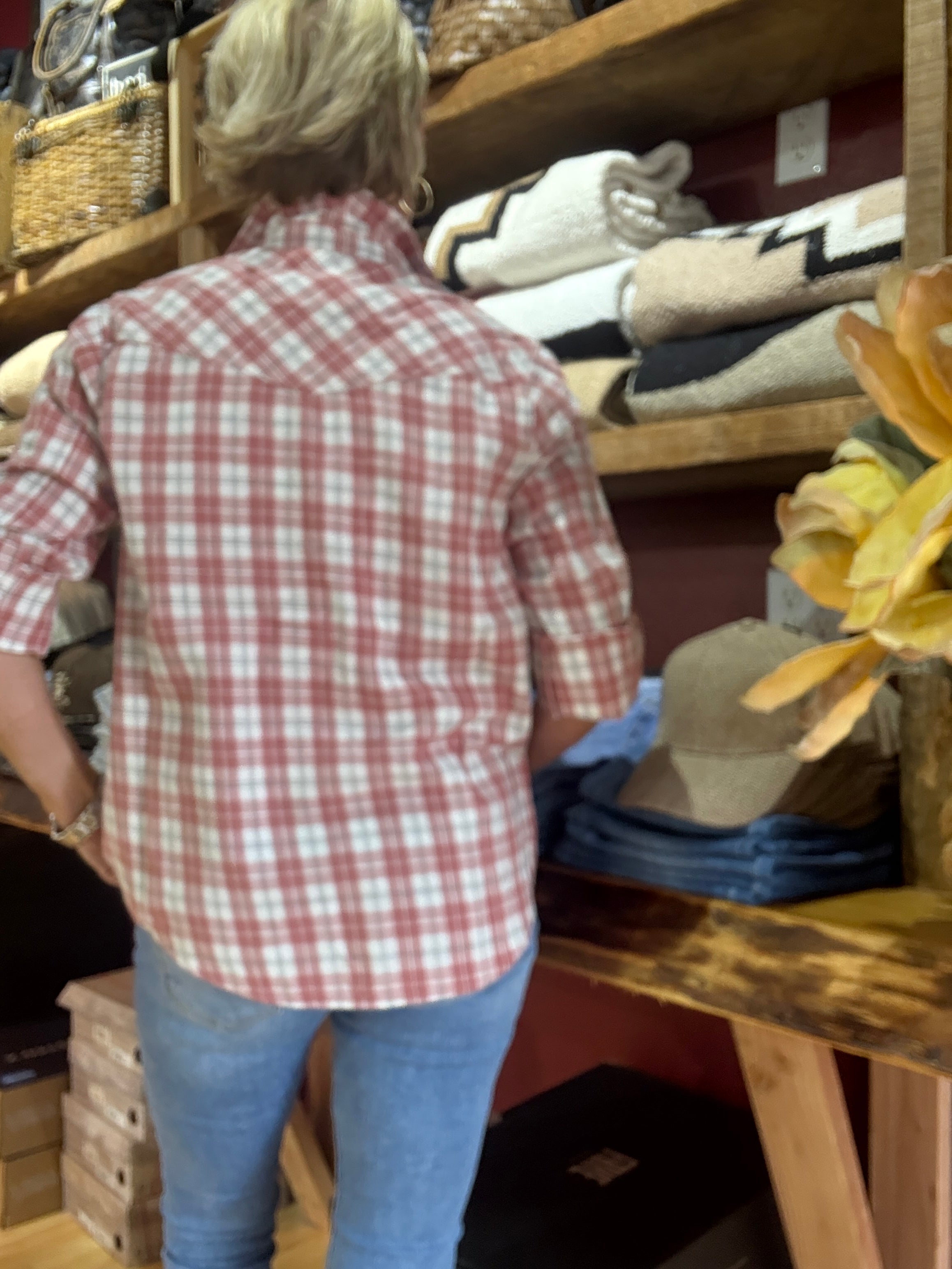 Over The Moon Flannel Shirt back