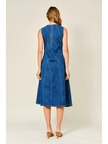 Melinda Mermaid MIDI Dress, dark denim-back