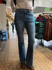 MID RISE FLARE JEANS | Dark