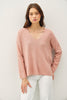 Geena Relaxed VNeck Sweter W Center Seam
 mauve