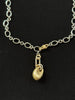 Matte Gold Drop with Silver Chain nw 26 42