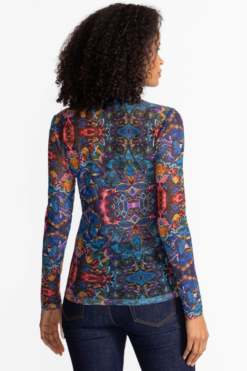 NATALIE LONG SLEEVE MESH TEE