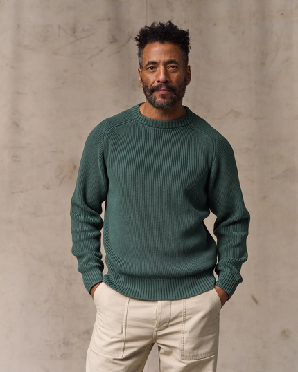 Filson Vintage Cotton Crewneck Sweater juniper