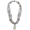 191-26-S | 5-STRAND MIX MAUVE CRYSTALS W/ WILD PEARL DROP