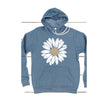 Blooming Daisy Graphic Hoodie blue heather slate