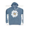 Blooming Daisy Graphic Hoodie blue heather slate