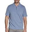 Finn Ribbed Zip Polo, blue-front