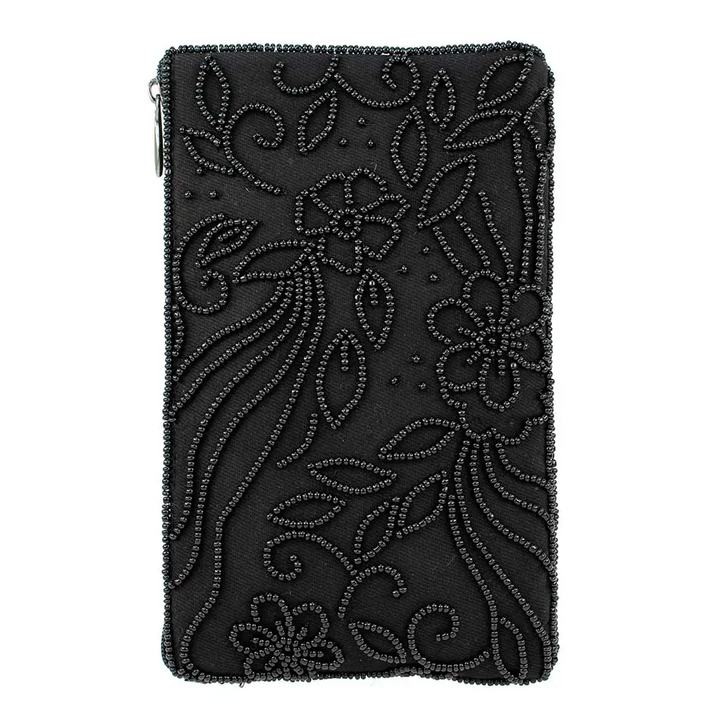 So Sweet Beaded Floral Crossbody Phone Bag