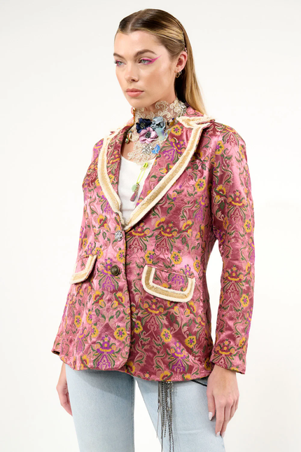 Renaissance Silk Jacquard Blazer front/side