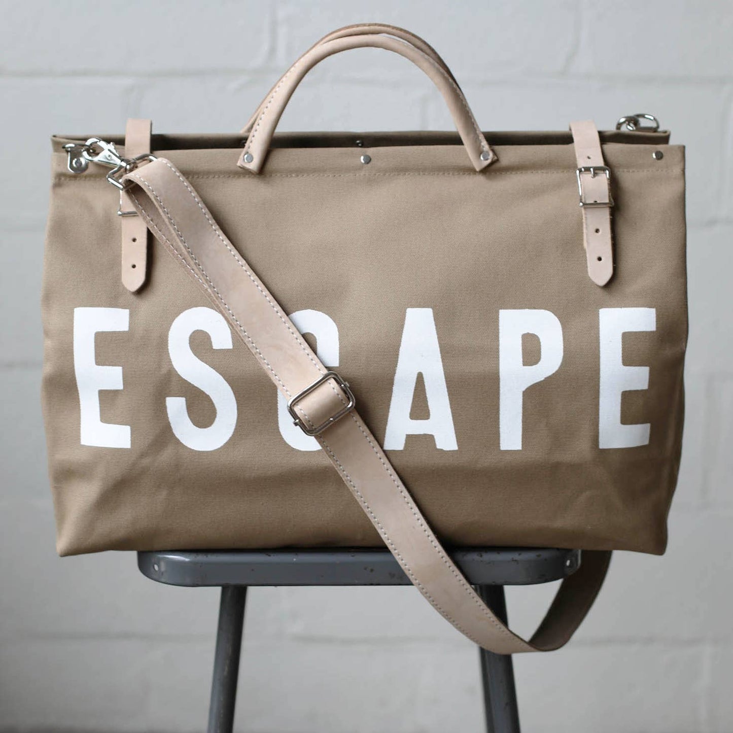 Escape Canvas Utility Bag w/Shoulder Strap - Khaki