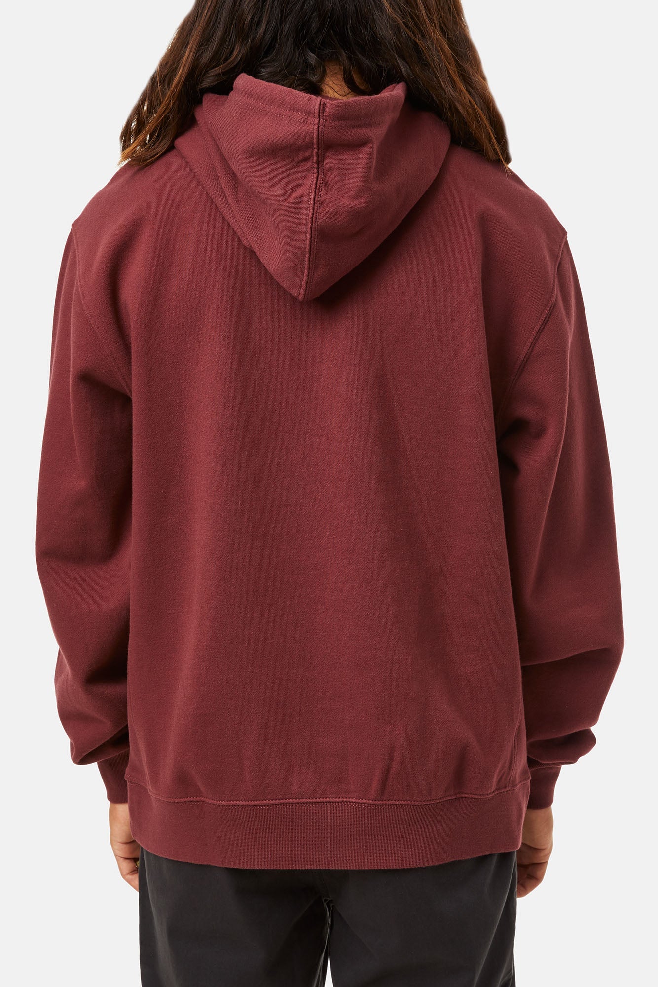 Katin  Embroidered Mineral Hoodie - Kelp Red back