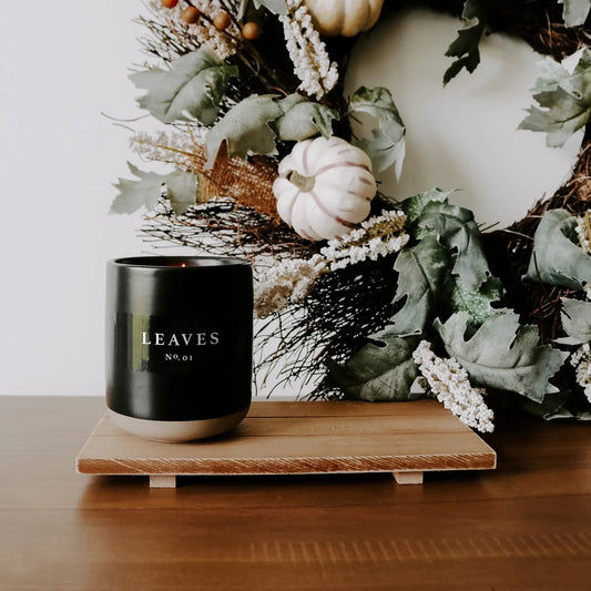 Sweet Water Black Stone Soy Candle - Leaves stage