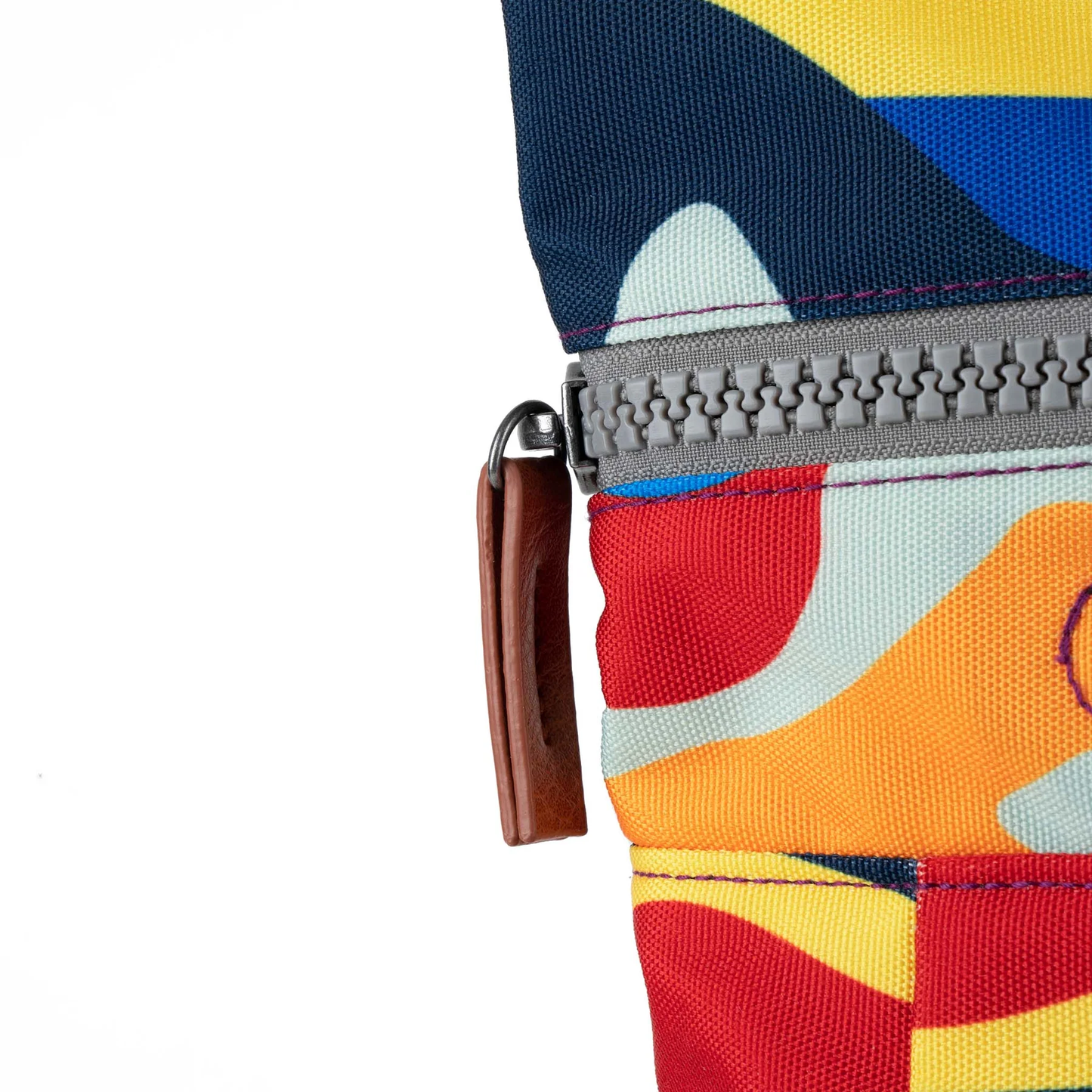 Canfield B (Recycled Canvas) Medium Bag - Bold Camo zipper detail 2