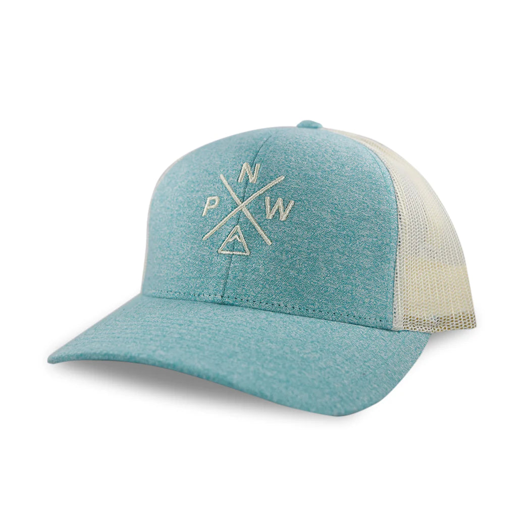NW Vibes Supply Co Classic Trucker Snapback - Heather Turquoise