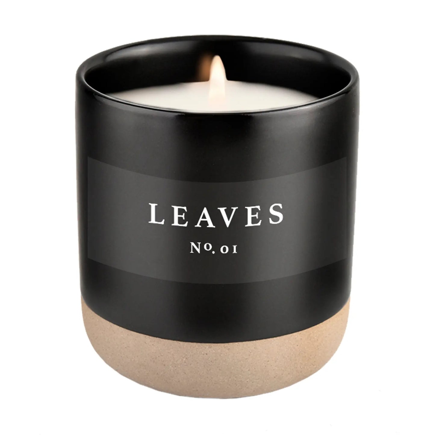 Sweet Water Black Stone Soy Candle - Leaves front