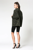 Hidden Reversible Military Jacket | Olive camo side back