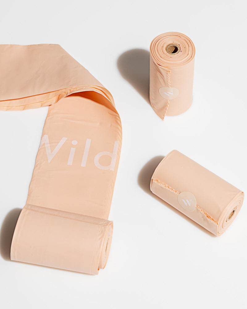 Wild One Eco-Friendly Poop Bags 60ct - Blush out of box