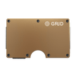 The Minimalist Grid Wallet - Gold Aluminum front