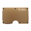 The Minimalist Grid Wallet - Gold Aluminum front