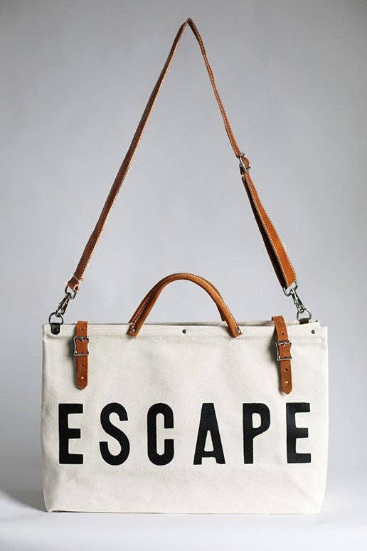 Escape Canvas Utility Bag w/Shoulder Strap - Natural