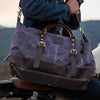 Kodiak Augustine Buffalo Leather Bag - Gray 25L side