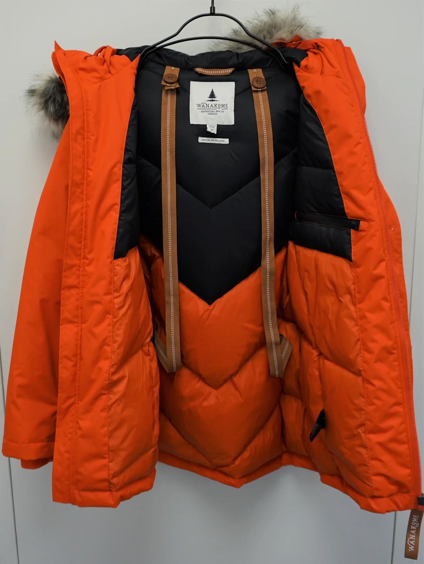 Wanakome Men's Icarus Parka | Orange inside