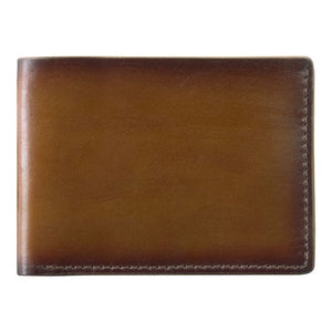 Johnston & Murphy Slim Wallet Antique Brown Leather closed