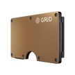 The Minimalist Grid Wallet - Gold Aluminum side