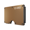 The Minimalist Grid Wallet - Gold Aluminum side
