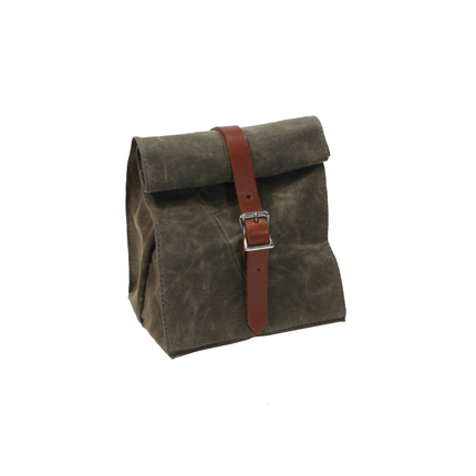 Lunch Tote - Waxed Canvas - Dark Oak