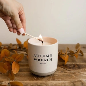 Sweet Water Stone Soy Candle - Autumn Wreath match