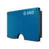 The Minimalist Grid Wallet - Blue Aluminum side