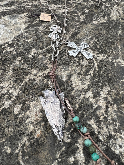 Paula Carvalho Arrowhead Charm Necklace