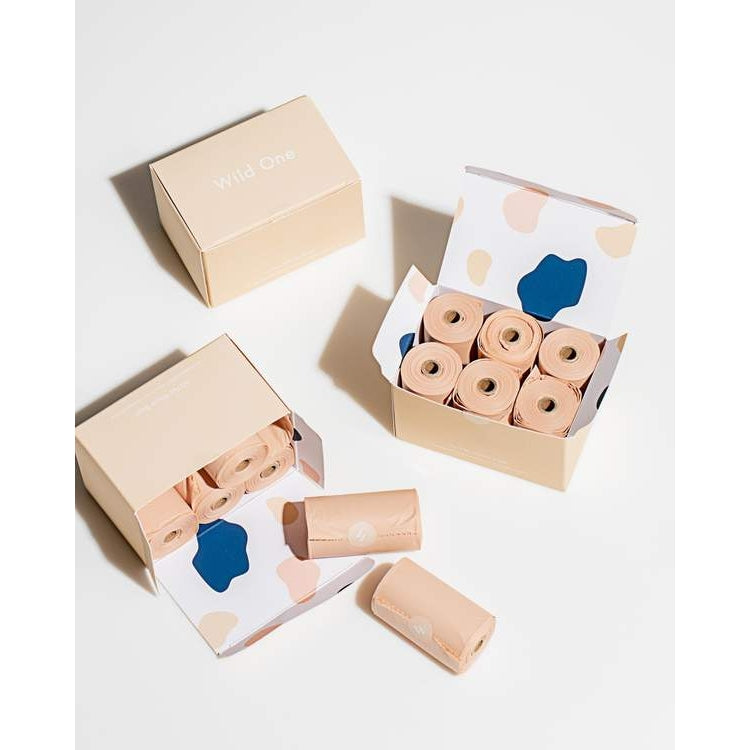 Wild One Eco-Friendly Poop Bags 60ct - Blush open box